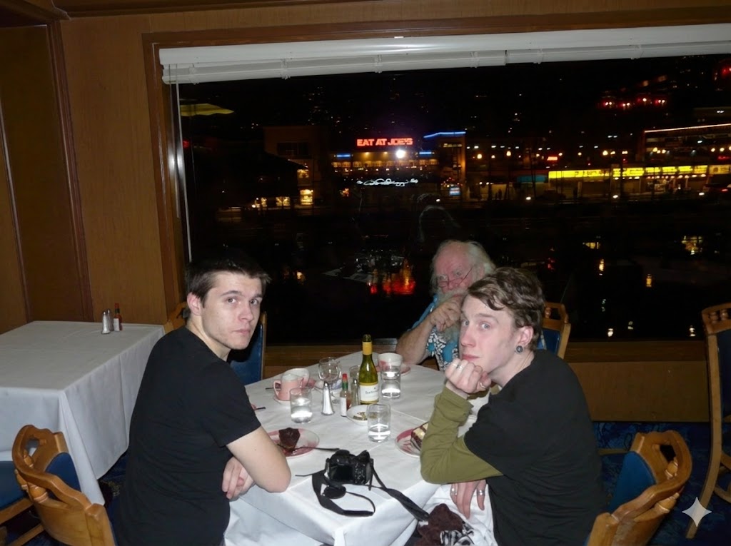 Dining together at Fog Harbor